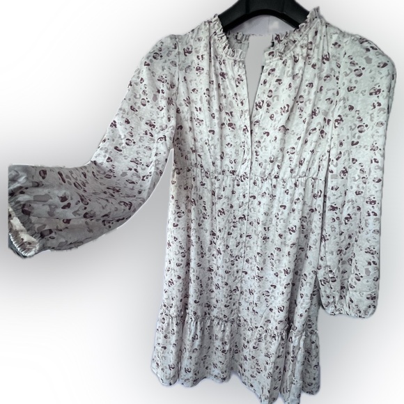 Frye Cream and Brown Patterned Dress - Picture 4 of 6